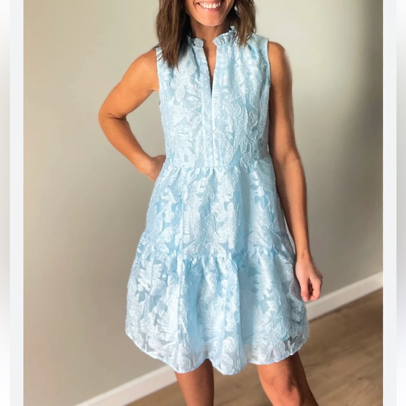 Pinch Dresses & Skirts - Pinch Blue Floral Tiered Mini Dress SZ XL NWT